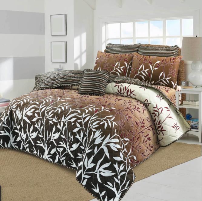 7 Pcs Comforter Set King Size Design KCC 4