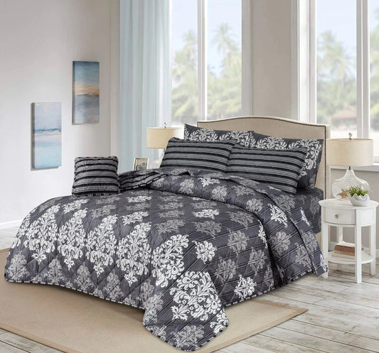 7 Pcs Comforter Set King Size Design KCC 8