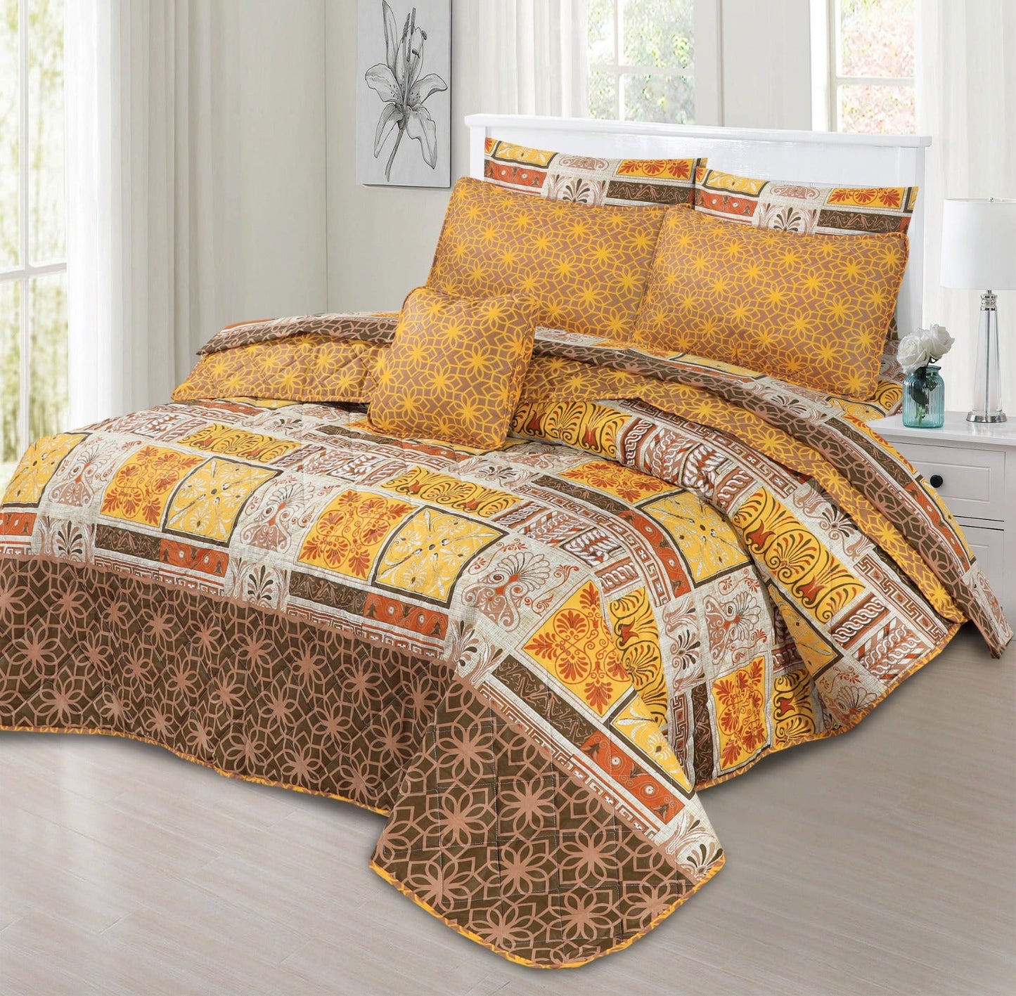 7 Pcs Comforter Set King Size Design KCC 21